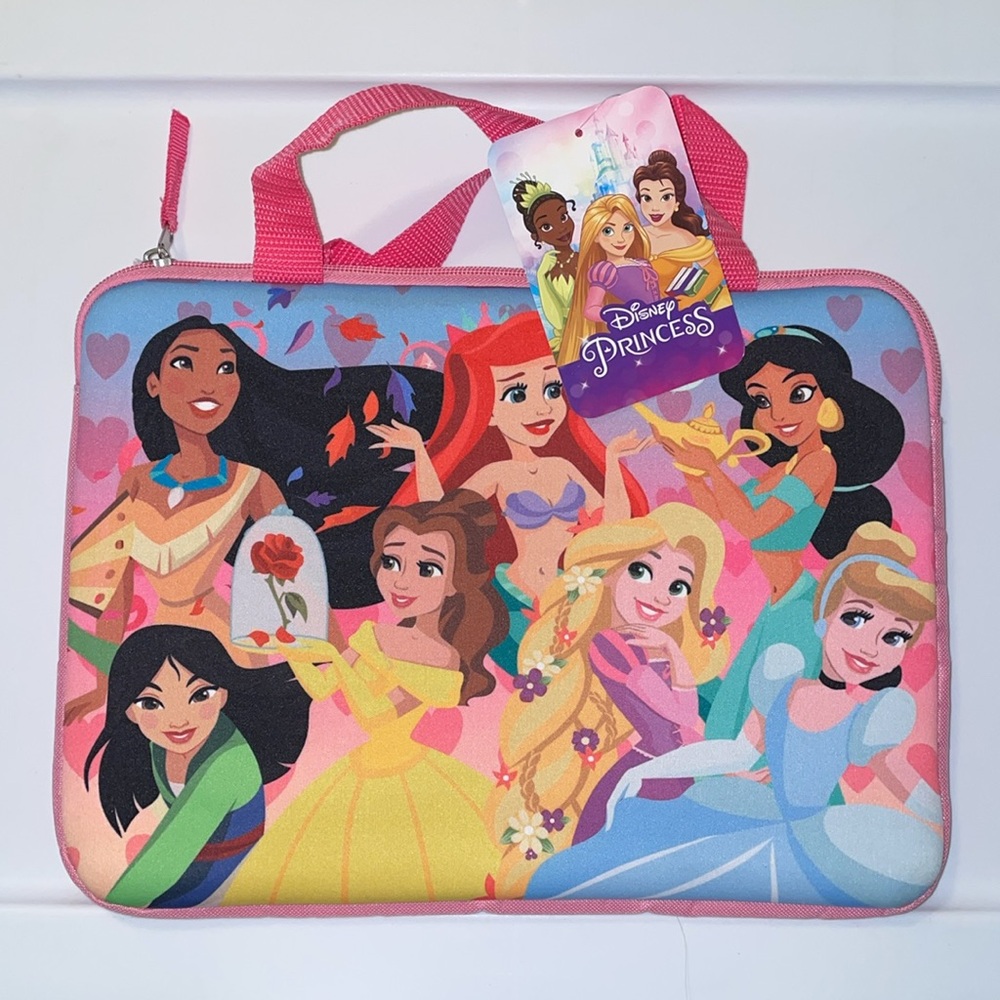 Disney Princess Tablet iPad Laptop Notebook Carrying Case Padded 13” NWT